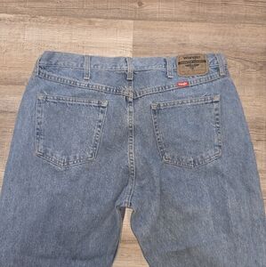 Wrangler Five Star Premium Denim Relaxed Fit Jean Men Size 38 X 29 Blue Wash